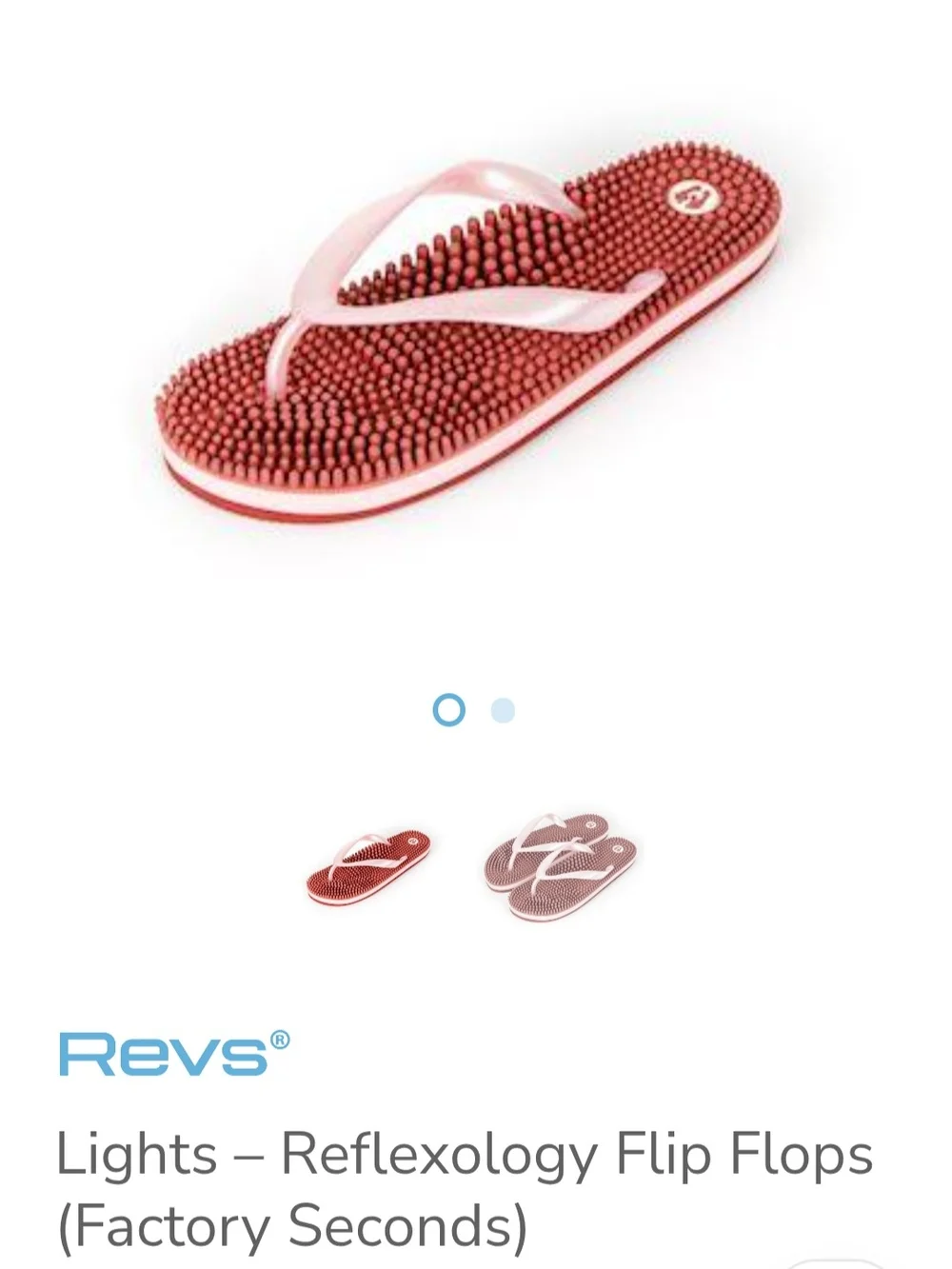 Red Reflexology Flip Flops - Massage Sandals New